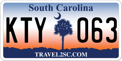 SC license plate KTY063