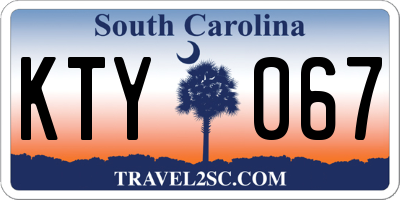 SC license plate KTY067