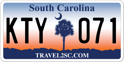 SC license plate KTY071