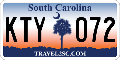 SC license plate KTY072
