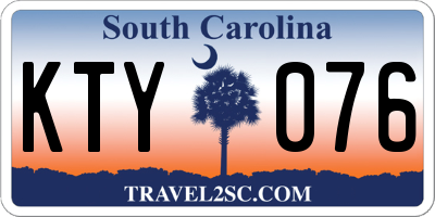 SC license plate KTY076