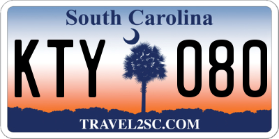 SC license plate KTY080