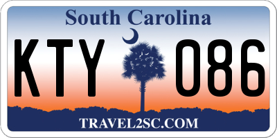 SC license plate KTY086