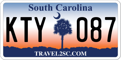 SC license plate KTY087