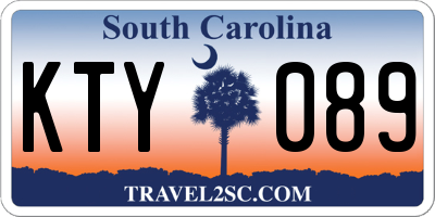 SC license plate KTY089