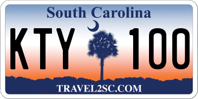 SC license plate KTY100