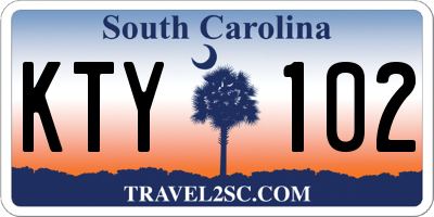 SC license plate KTY102
