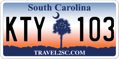 SC license plate KTY103