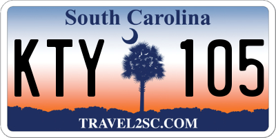 SC license plate KTY105