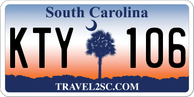 SC license plate KTY106