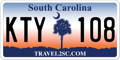 SC license plate KTY108