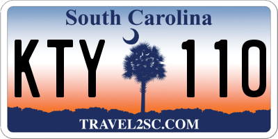 SC license plate KTY110