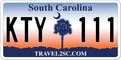 SC license plate KTY111