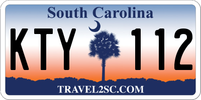 SC license plate KTY112