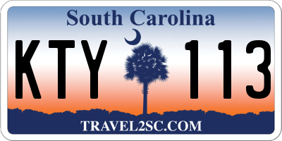 SC license plate KTY113