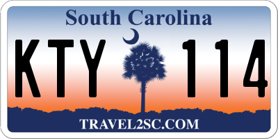 SC license plate KTY114