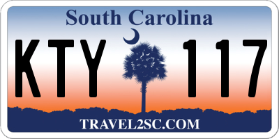 SC license plate KTY117