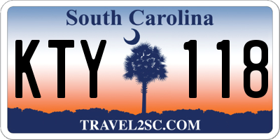 SC license plate KTY118