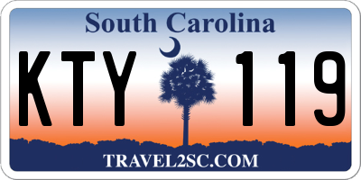 SC license plate KTY119