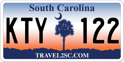 SC license plate KTY122
