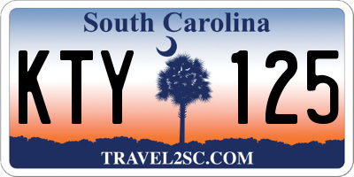 SC license plate KTY125