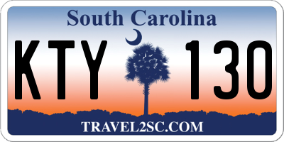 SC license plate KTY130