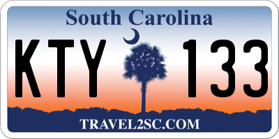 SC license plate KTY133