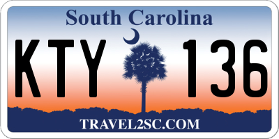 SC license plate KTY136