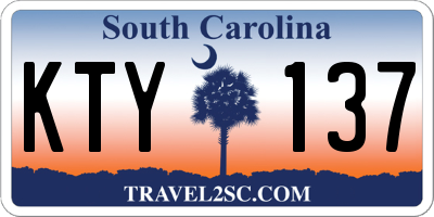 SC license plate KTY137