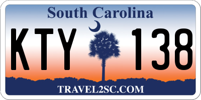 SC license plate KTY138