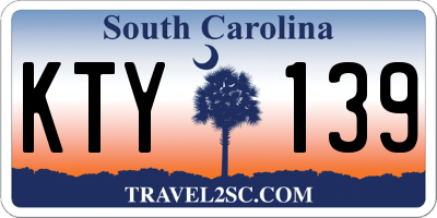 SC license plate KTY139