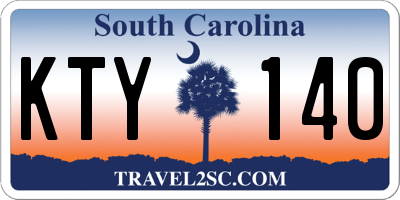 SC license plate KTY140