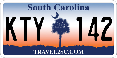 SC license plate KTY142