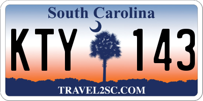 SC license plate KTY143
