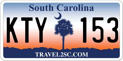 SC license plate KTY153