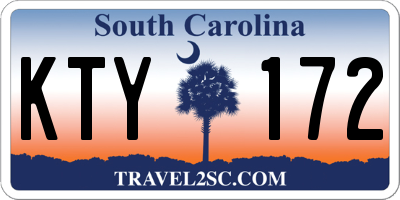 SC license plate KTY172