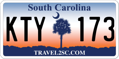 SC license plate KTY173