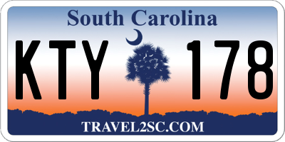 SC license plate KTY178