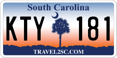 SC license plate KTY181