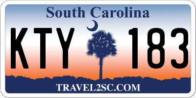 SC license plate KTY183