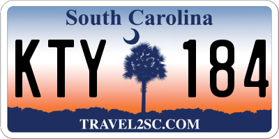 SC license plate KTY184