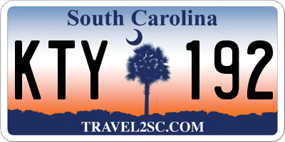 SC license plate KTY192