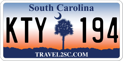 SC license plate KTY194