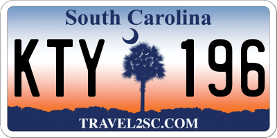SC license plate KTY196