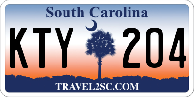 SC license plate KTY204