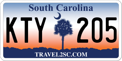 SC license plate KTY205