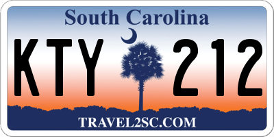 SC license plate KTY212