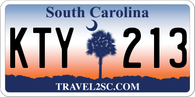 SC license plate KTY213