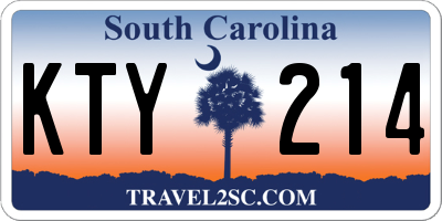 SC license plate KTY214