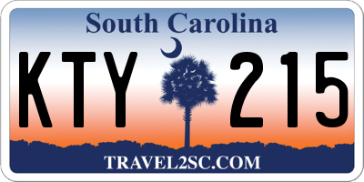 SC license plate KTY215